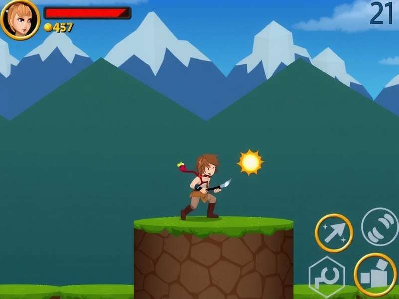 Ginger Bound Warrior game screenshot featuring the main character in action
